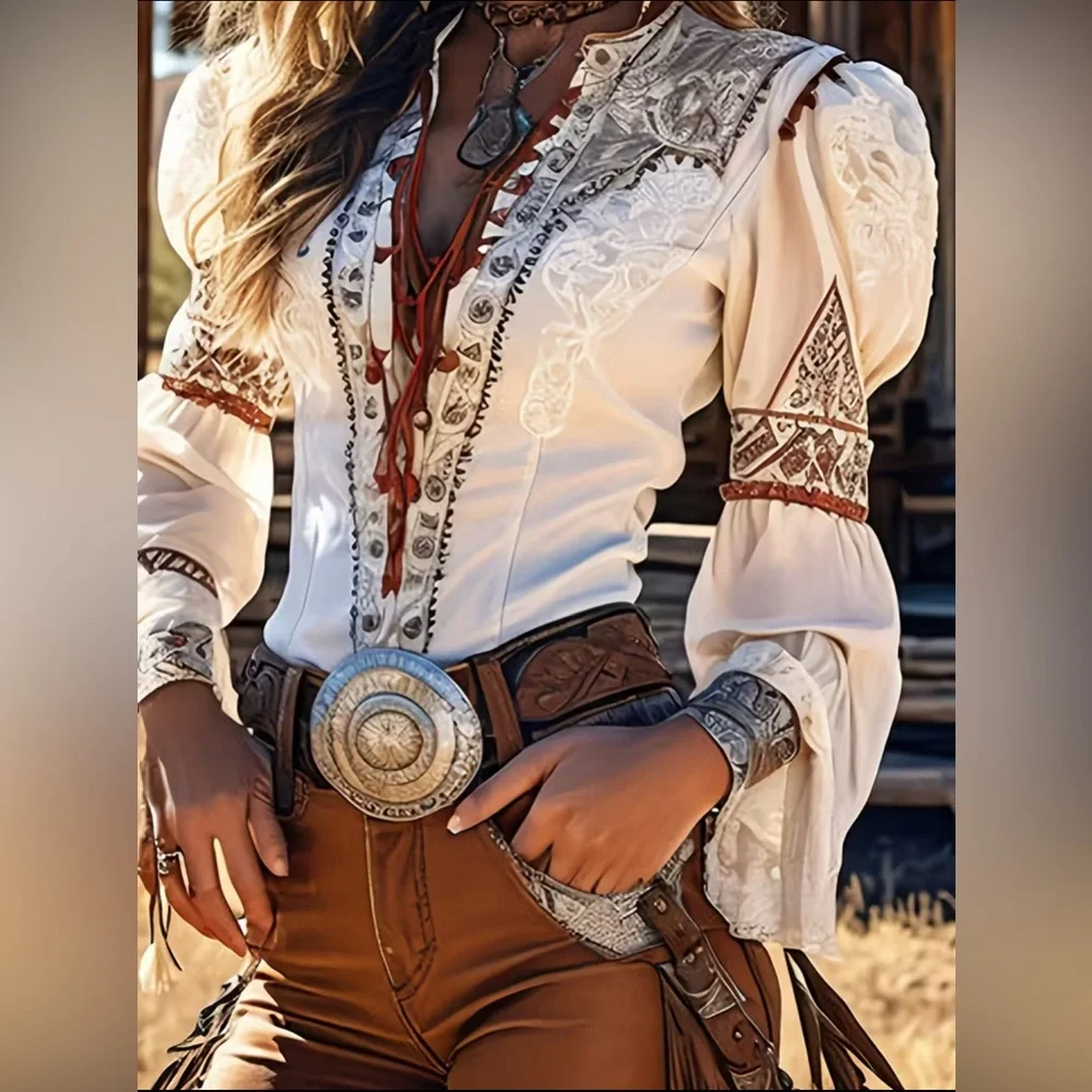 Bohemian Embroidered Blouse - Picture 2 of 4